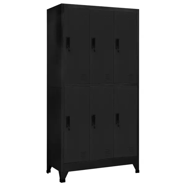 Gossi fiset, negru, 90x45x180 cm, otel
