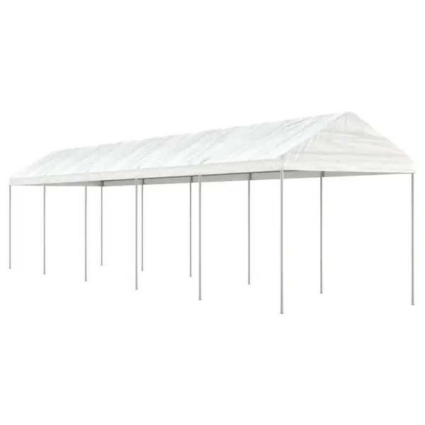 Gossi foisor cu acoperis, alb, 11,15x2,28x2,69 m, polietilena
