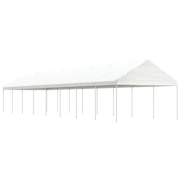 Gossi foisor cu acoperis, alb, 17,84x4,08x3,22 m, polietilena