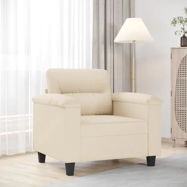 Gossi fotoliu canapea, bej, 60 cm, textil microfibra