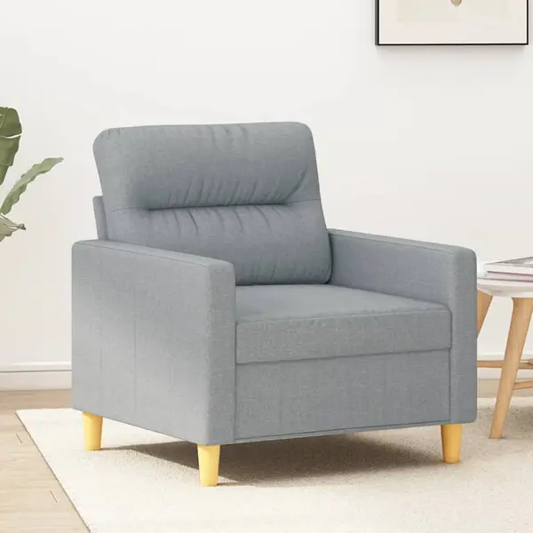 Gossi fotoliu canapea, gri deschis, 60 cm, material textil