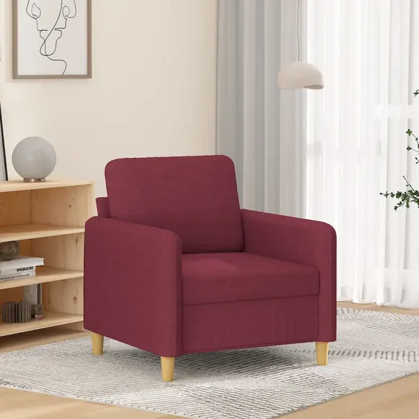 Gossi fotoliu canapea, rosu vin, 60 cm, material textil