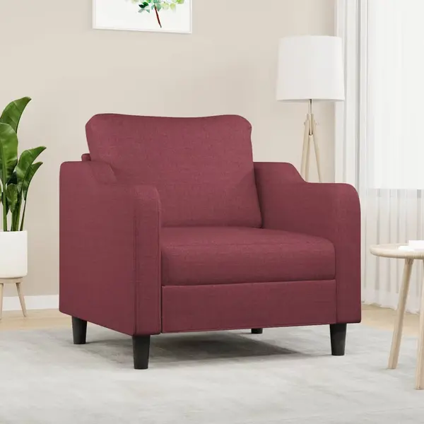 Gossi fotoliu canapea, rosu vin, 60 cm, material textil