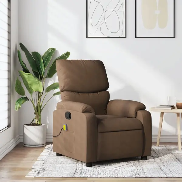 Gossi fotoliu de masaj rabatabil, maro, material textil