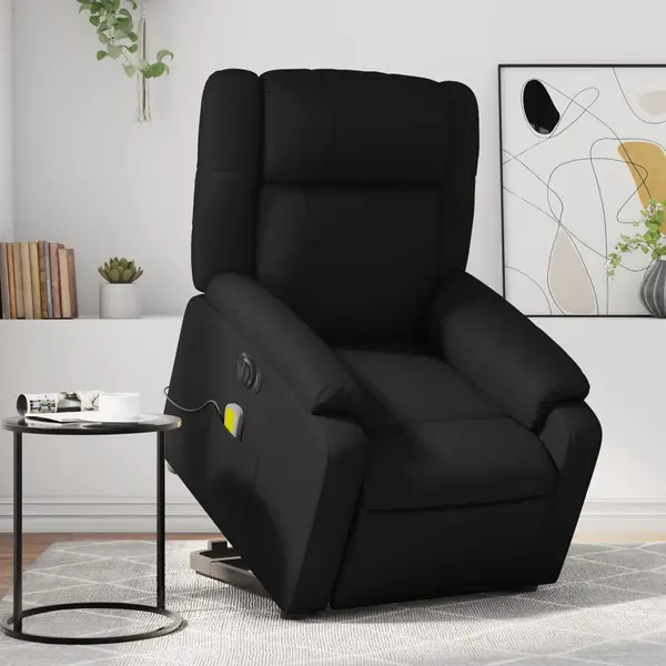 Gossi fotoliu electric masaj rabatabil cu ridicare, negru