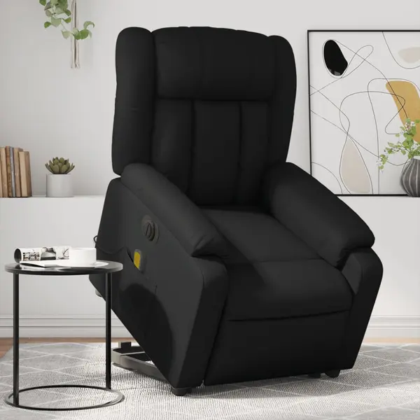 Gossi fotoliu electric masaj rabatabil cu ridicare, negru