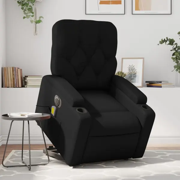 Gossi fotoliu electric masaj rabatabil cu ridicare, negru
