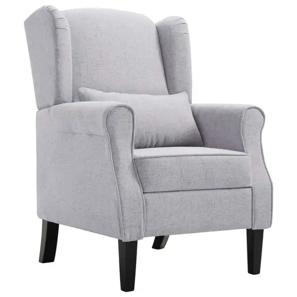 Gossi fotoliu, gri deschis, material textil