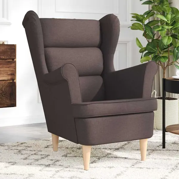 Gossi fotoliu, maro inchis, 74x84x100 cm, textil