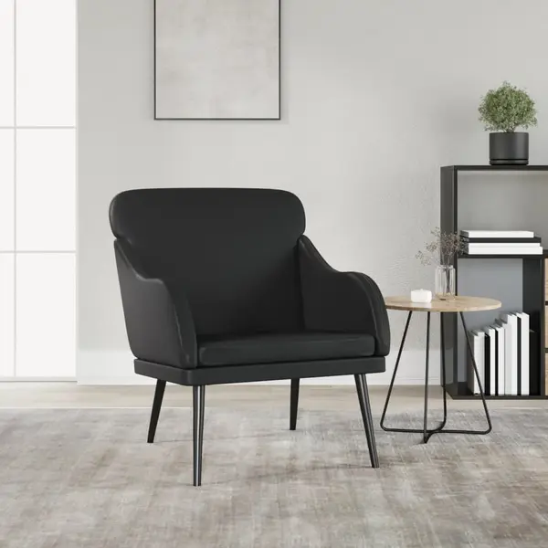 Gossi fotoliu, negru, 63x76x80 cm, piele artificiala