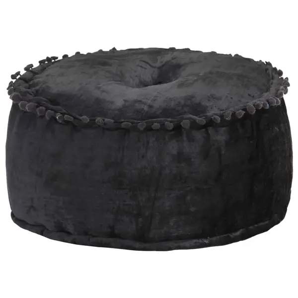 Gossi fotoliu puf rotund, antracit, 40 x 20 cm, catifea