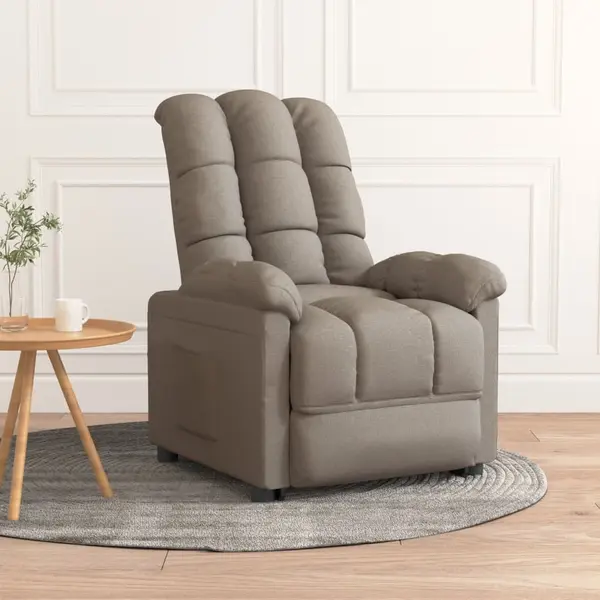 Gossi fotoliu rabatabil, gri taupe, material textil