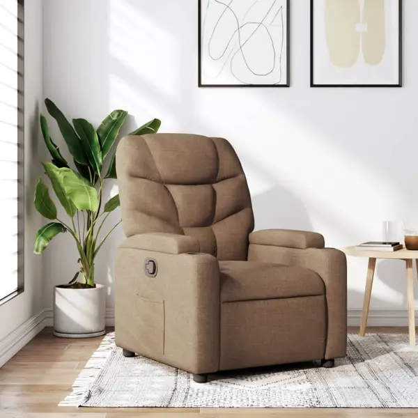 Gossi fotoliu rabatabil, maro, material textil