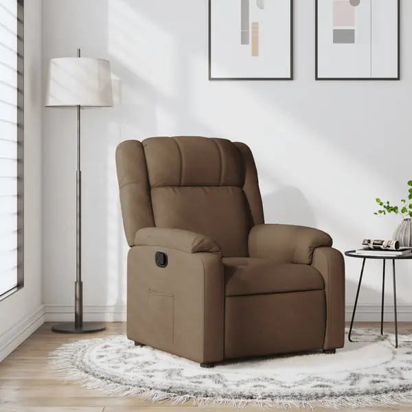 Gossi fotoliu rabatabil, maro, material textil