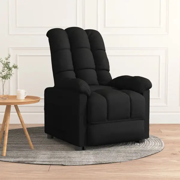 Gossi fotoliu rabatabil, negru, material textil