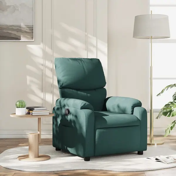 Gossi fotoliu rabatabil, verde inchis, material textil