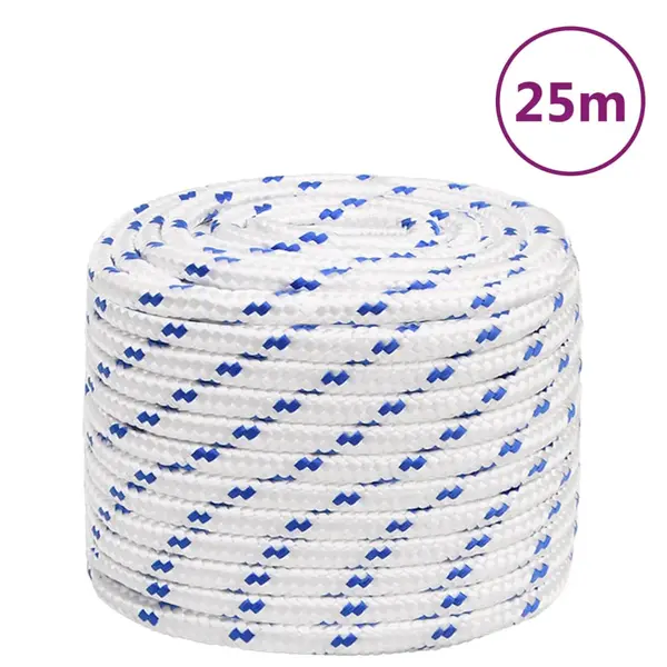 Gossi franghie de barca, alb, 18 mm, 25 m, polipropilena