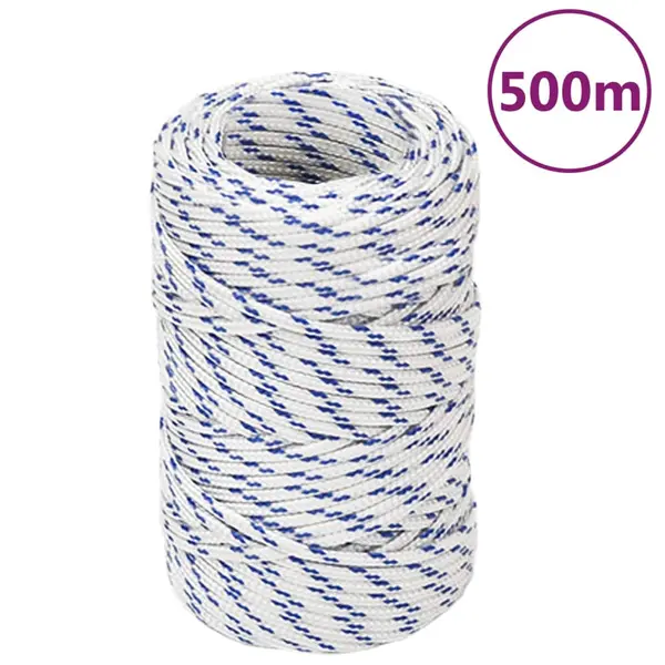 Gossi franghie de barca, alb, 2 mm, 500 m, polipropilena