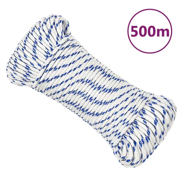 Gossi franghie de barca, alb, 3 mm, 500 m, polipropilena