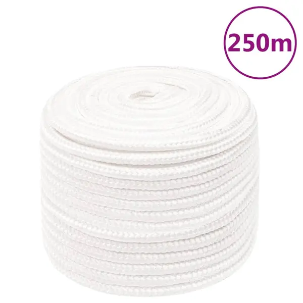 Gossi franghie de barca, alb complet, 12 mm, 250 m, polipropilena