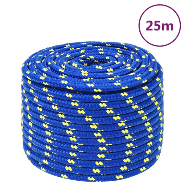 Gossi franghie de barca, albastru, 12 mm, 25 m, polipropilena
