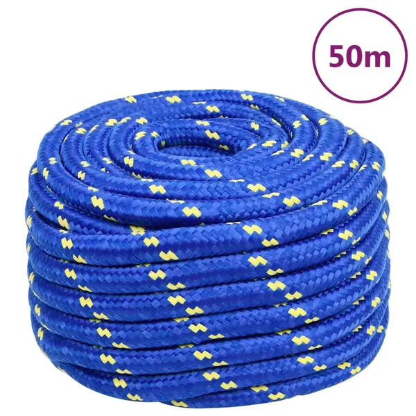 Gossi franghie de barca, albastru, 20 mm, 50 m, polipropilena