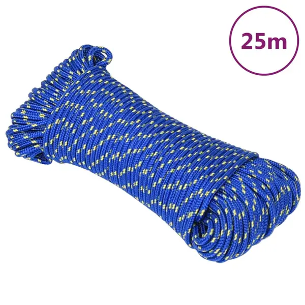 Gossi franghie de barca, albastru, 4 mm, 25 m, polipropilena