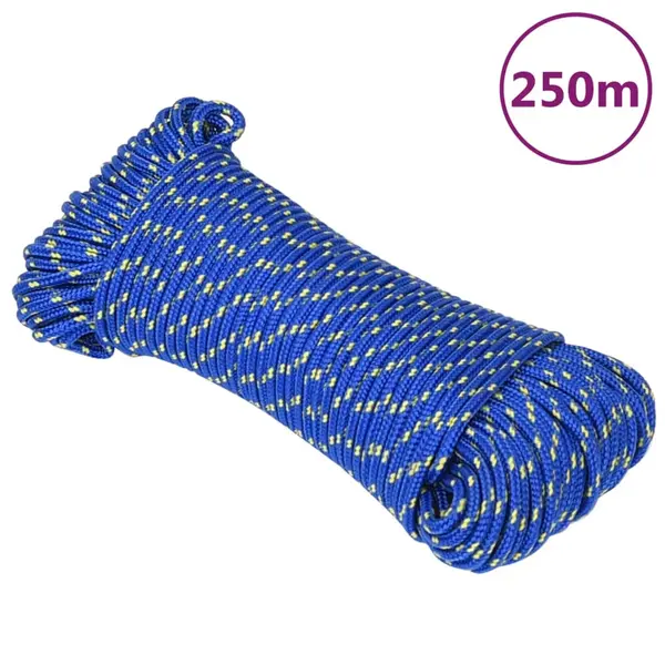 Gossi franghie de barca, albastru, 5 mm, 250 m, polipropilena