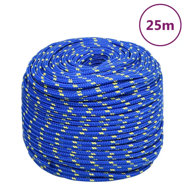 Gossi franghie de barca, albastru, 6 mm, 25 m, polipropilena