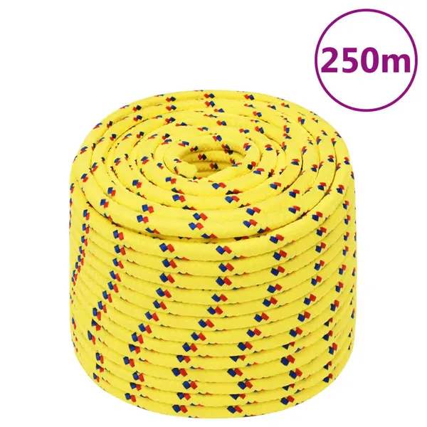 Gossi franghie de barca, galben, 14 mm, 250 m, polipropilena