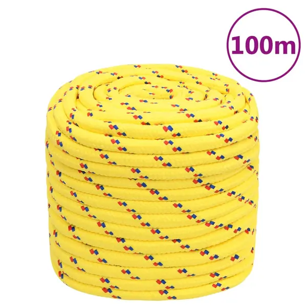 Gossi franghie de barca, galben, 16 mm, 100 m, polipropilena