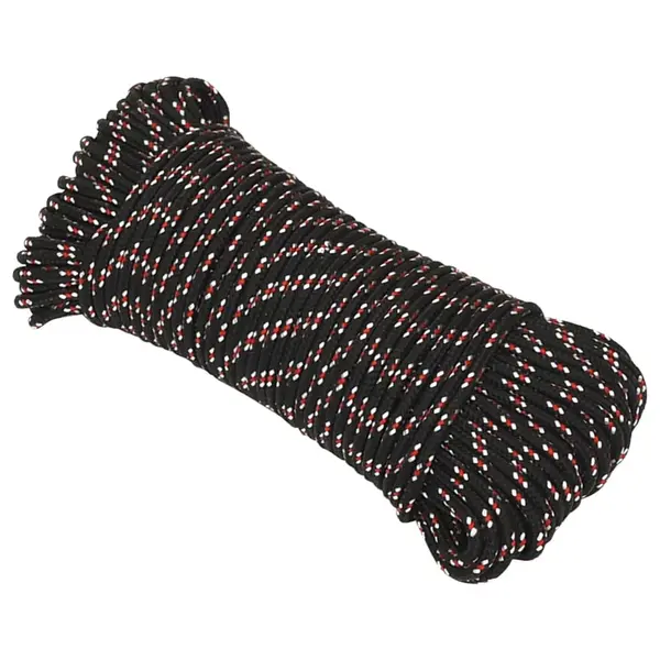 Gossi franghie de barca, negru, 5 mm, 25 m, polipropilena