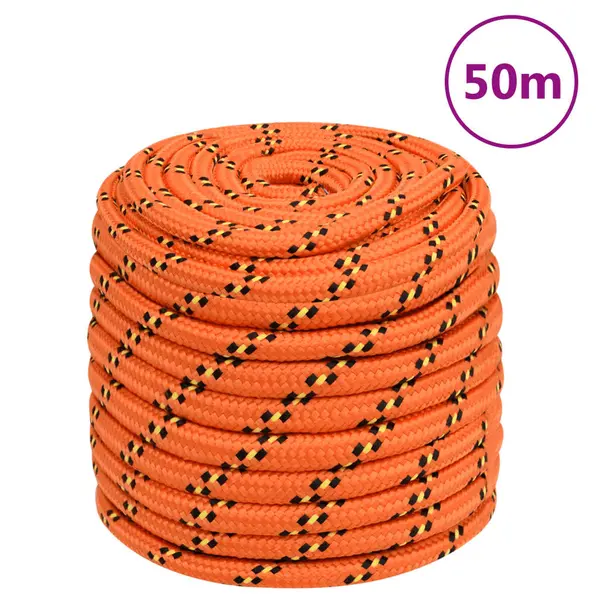 Gossi franghie de barca, portocaliu, 18 mm, 50 m, polipropilena