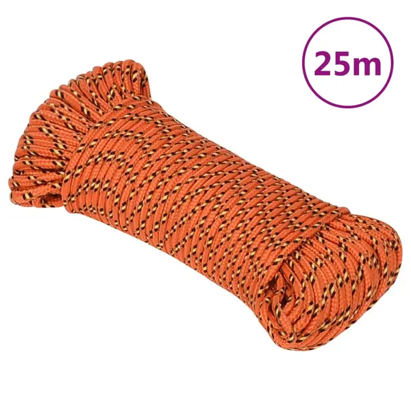 Gossi franghie de barca, portocaliu, 5 mm, 25 m, polipropilena