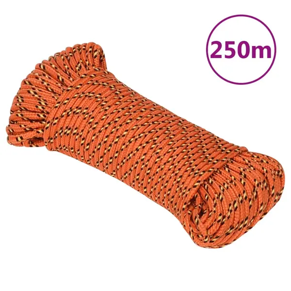 Gossi franghie de barca, portocaliu, 5 mm, 250 m, polipropilena