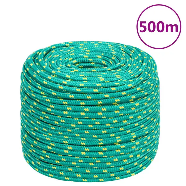 Gossi franghie de barca, verde, 10 mm, 500 m, polipropilena