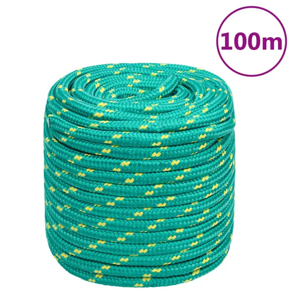 Gossi franghie de barca, verde, 18 mm, 100 m, polipropilena