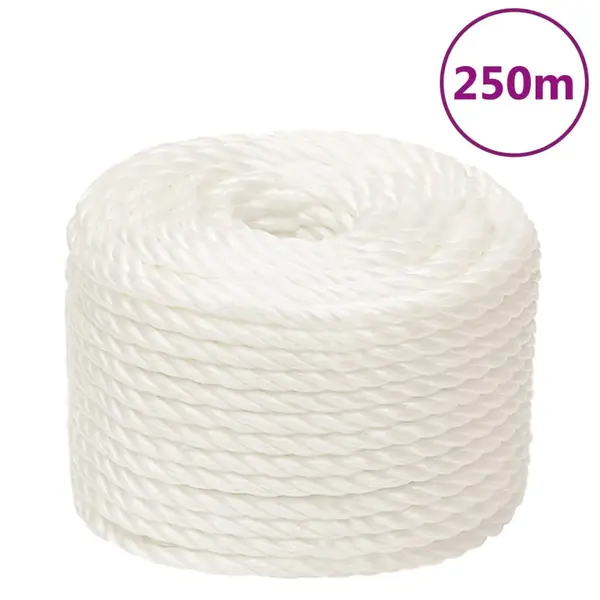Gossi franghie de lucru, alb, 14 mm, 250 m, polipropilena