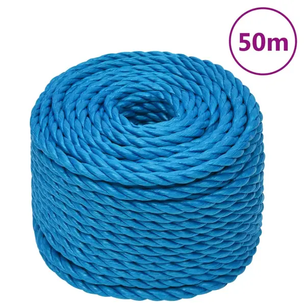 Gossi franghie de lucru, albastru, 20 mm, 50 m, polipropilena