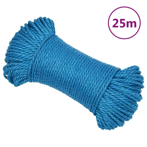 Gossi franghie de lucru, albastru, 3 mm, 25 m, polipropilena