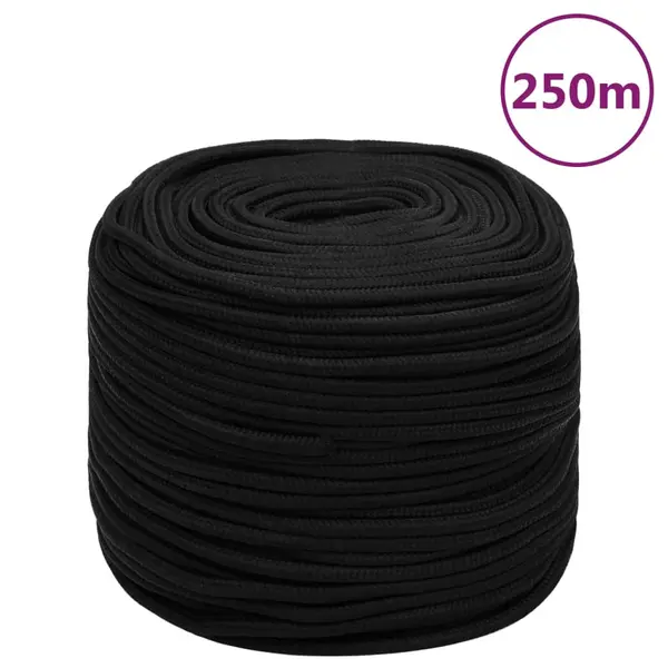 Gossi franghie de lucru, negru, 10 mm, 250 m, polipropilena