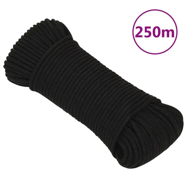 Gossi franghie de lucru, negru, 3 mm, 250 m, polipropilena
