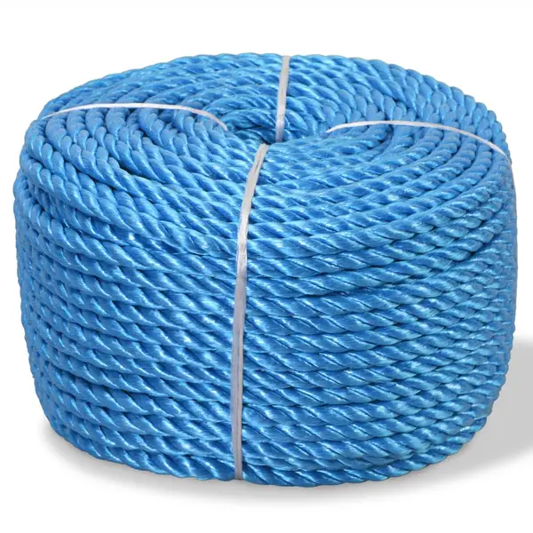 Gossi franghie impletita polipropilena 12 mm 100 m, albastru
