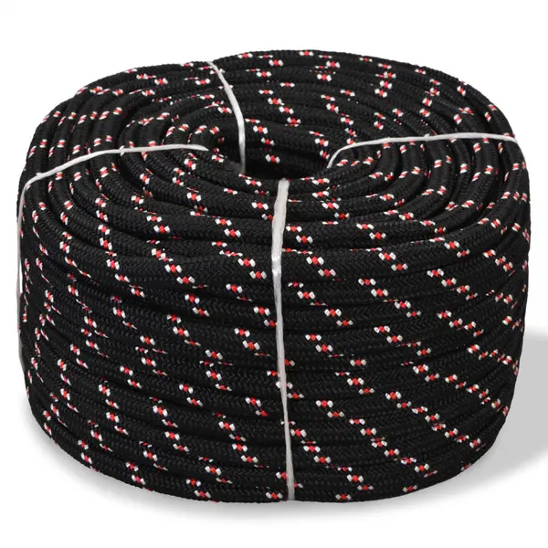 Gossi franghie marinareasca din polipropilena 12 mm 50 m, negru