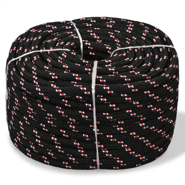 Gossi franghie marinareasca din polipropilena 14 mm 50 m, negru