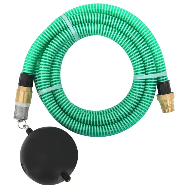 Gossi furtun de aspiratie cu racorduri din alama, verde 1,1 10 m pvc
