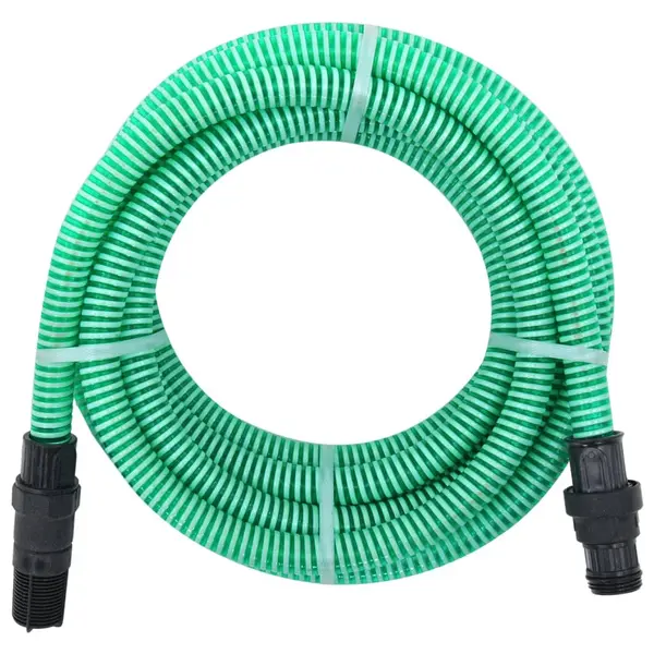 Gossi furtun de aspiratie cu racorduri din pvc, verde 1 7 m, pvc