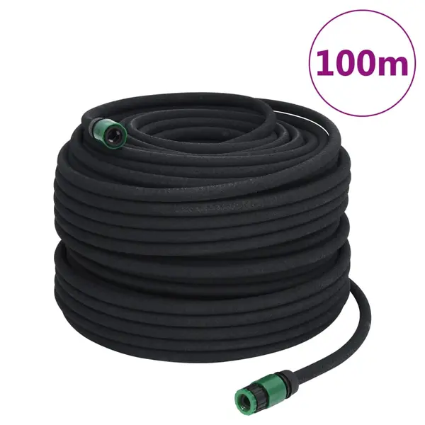 Gossi furtun poros de gradina, negru, 0,6, 100 m, cauciuc