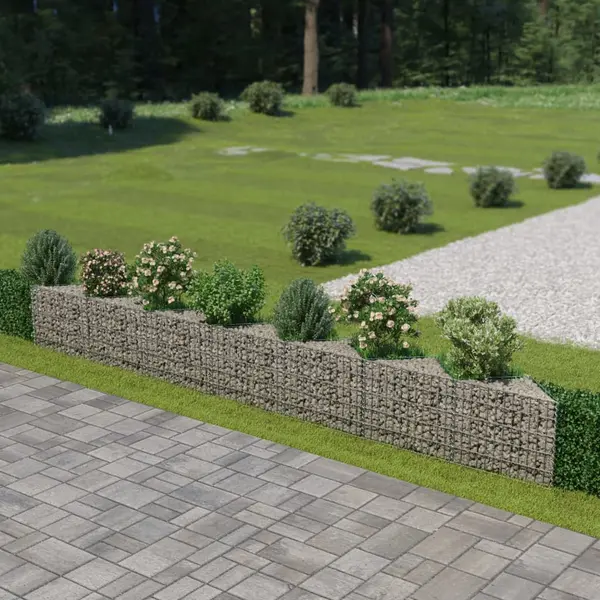 Gossi gabion perete, otel galvanizat, 450 x 30 x 50 cm