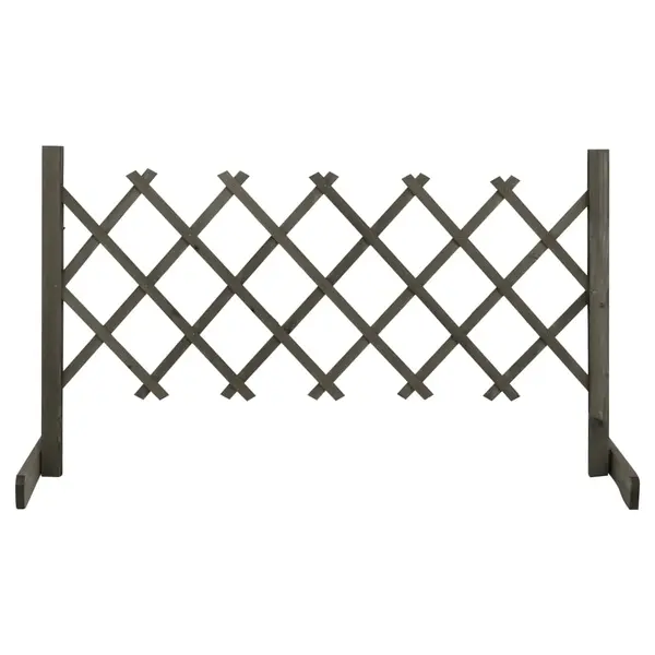 Gossi gard cu zabrele de gradina, gri, 120x60 cm, lemn masiv de brad